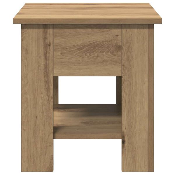 vidaXL Table basse ch&ecirc;ne artisanal 40x40x42 cm bois d'ing&eacute;nierie