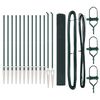 vidaXL Cl&ocirc;ture en fil soud&eacute; avec pointes 25 x 1,2 m Vert Maille