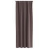 vidaXL Rideaux occultants avec anneaux 2 pcs Marron foncé 225 x 140 cm