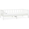 vidaXL Lit de repos avec matelas 90x200 cm Blanc Bois de pin massif