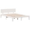 vidaXL Lit bibliothèque sans matelas blanc 140x190 cm bois pin massif