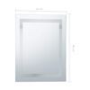 vidaXL Miroir à LED pour salle de bains et capteur tactile 50x60 cm
