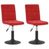 vidaXL Chaises &agrave; manger pivotantes lot de 2 rouge bordeaux velours