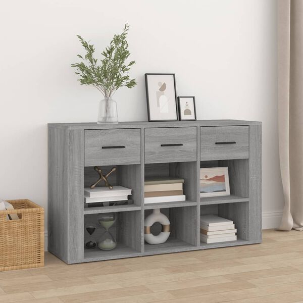 vidaXL Buffet Sonoma gris 100x30x59,5 cm Bois d'ingénierie