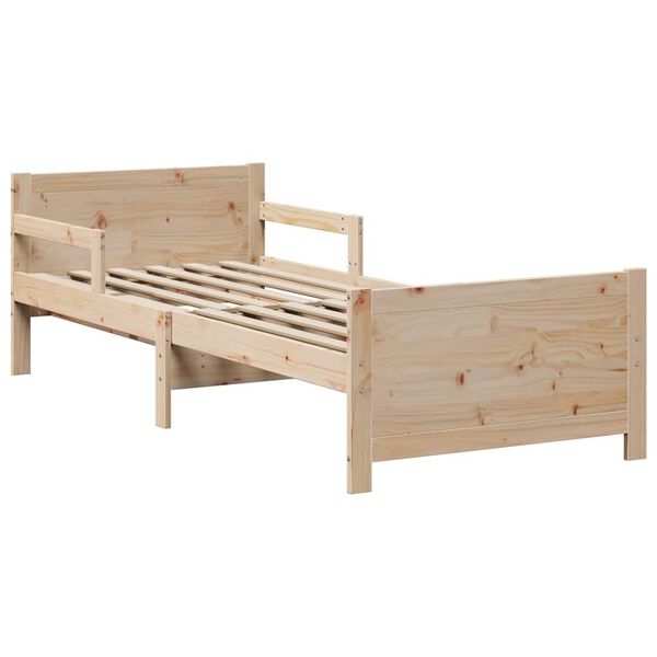 vidaXL Cadre de lit Marron 80 x 200 cm Bois d'ingénierie