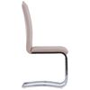 vidaXL Chaises à manger cantilever lot de 4 cappuccino similicuir