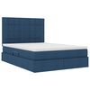 vidaXL Lit avec rangement et matelas Bleu 140 x 200 cm Polyester