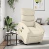 vidaXL Fauteuil inclinable de massage Crème Similicuir