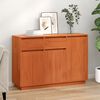 vidaXL Buffet avec tiroir Brun cire 110 x 34 x 75 cm Pin massif