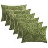 vidaXL Housse de coussin 6 pcs HEERLEN Mod&egrave;le feuille 50 x 80 cm