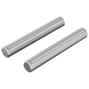 vidaXL Tige filet&eacute;e 2 pcs Argent&eacute; 8 x 55 mm Acier