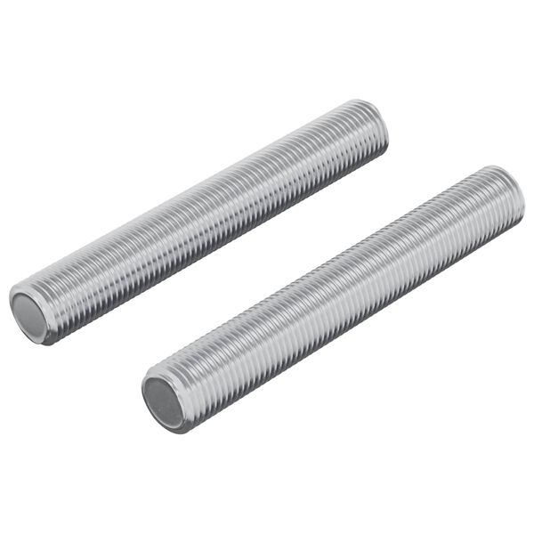 vidaXL Tige filet&eacute;e 2 pcs Argent&eacute; 8 x 55 mm Acier