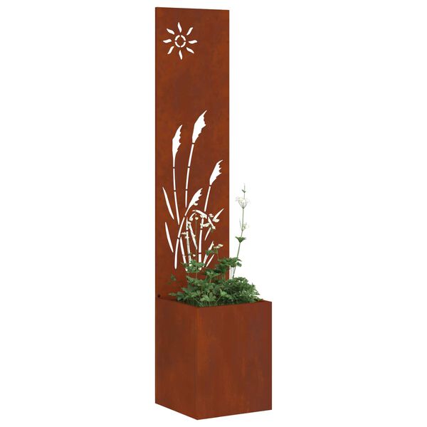 vidaXL &Eacute;cran de confidentialit&eacute; de jardin Fretwork Rouill&eacute; 32 x 140 cm