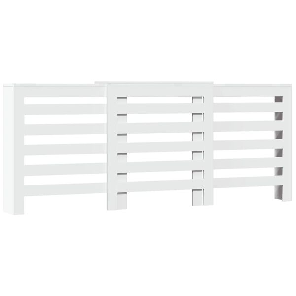 vidaXL Cache-radiateur blanc 205x21,5x83,5 cm bois d'ing&eacute;nierie