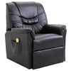 vidaXL Fauteuil de massage Noir Similicuir