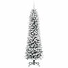 vidaXL Sapin de No&euml;l artificiel Blanc 210 cm PVC, m&eacute;tal et plastique