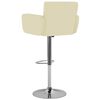 vidaXL Tabourets de bar lot de 2 crème similicuir