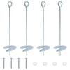 vidaXL Ancre de terre 4 pcs Argent&eacute; &Oslash;10 x 40 cm M&eacute;tal galvanis&eacute;