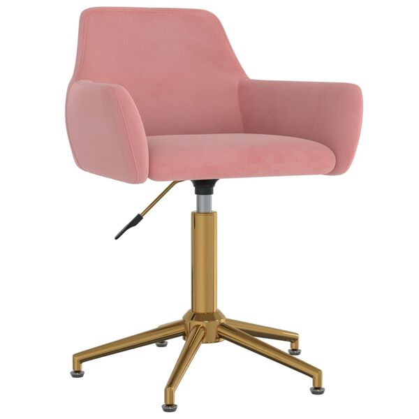 vidaXL Chaises pivotantes &agrave; manger lot de 6 Rose Velours