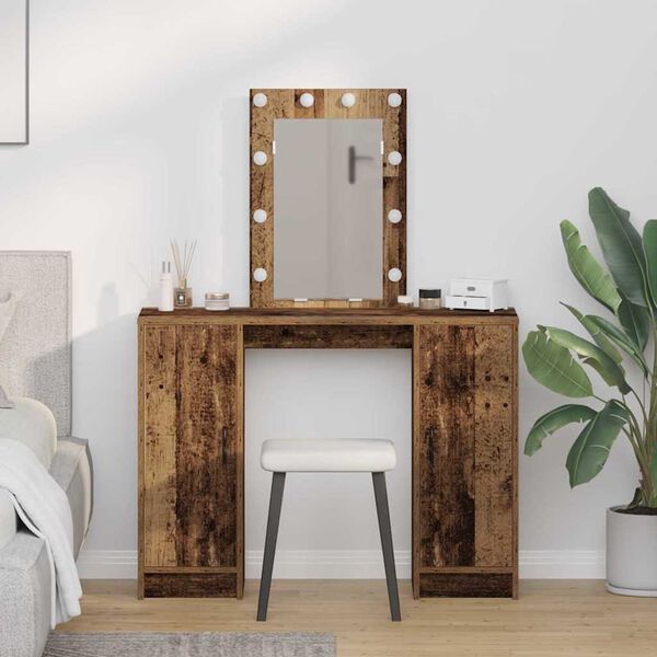 vidaXL Table de Toilette Marron 102 x 33 x 135 cm Bois d'ingénierie