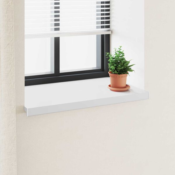 vidaXL Appui de fen&ecirc;tre Blanc 80 x 50 x 4,5 cm PVC