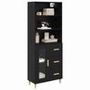 vidaXL Haut Armoire Ch&ecirc;ne noir 69,5 x 32,5 x 180 cm Bois d'ing&eacute;nierie