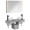 vidaXL Ensemble d'armoire de salle de bain 4 pc Sonoma gris