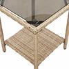 vidaXL Canapé de jardin avec table et coussins en forme de L beige