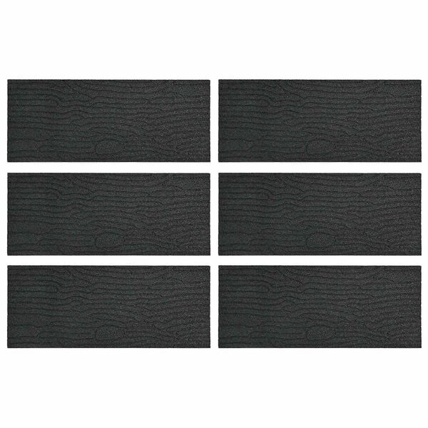vidaXL Pierre de marchage 6 pcs Noir 60,5 x 25 x 2 cm Caoutchouc