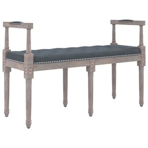 vidaXL Banc Gris fonc&eacute; 110x40x70 cm Velours