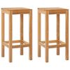 vidaXL Tabouret de bar 2 pcs Marron Bois de teck massif