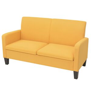 vidaXL Canap&eacute; &agrave; 2 places 244721 cm jaune