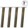 vidaXL Pieds de table basse 4 pi&egrave;ces Acier naturel 42 cm Acier