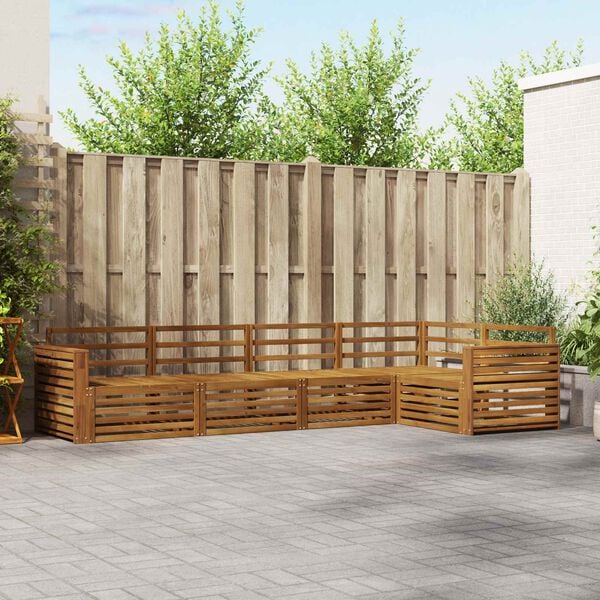 vidaXL Ensemble de canap&eacute;s d'ext&eacute;rieur 5 pcs Naturel