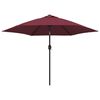 vidaXL Parasol de jardin avec m&acirc;t en m&eacute;tal rouge bordeaux 300 cm