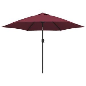 vidaXL Parasol de jardin avec m&acirc;t en m&eacute;tal rouge bordeaux 300 cm