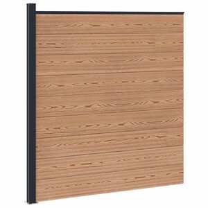 vidaXL Ensemble de Cl&ocirc;ture 175 x 186 cm WPC et Aluminium Marron