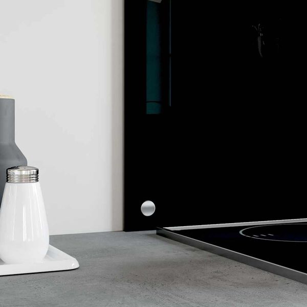 vidaXL Dosseret de cuisine Noir 80x50 cm Verre trempé