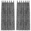 vidaXL Rideaux en velours 2 pc Gris 225 x 140 cm Velours