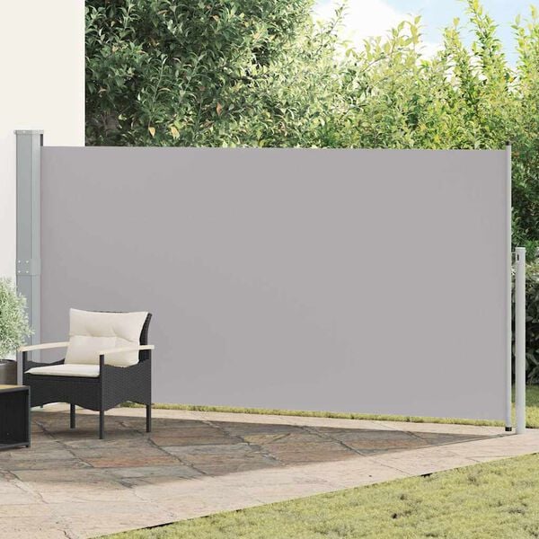 vidaXL Auvent lat&eacute;ral r&eacute;tractable 160 x 500 cm Gris