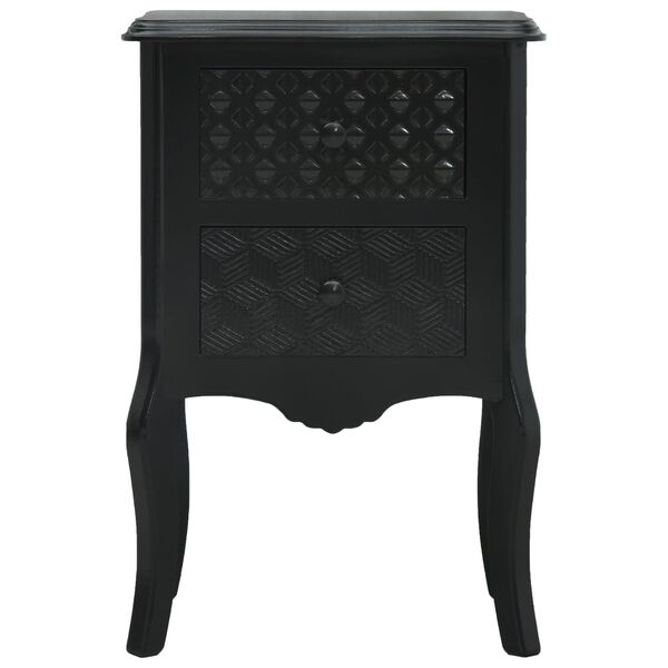 vidaXL Table de chevet Noir 43x32x65 cm MDF