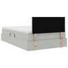 vidaXL Lit de Rangement avec matelas Gris clair 120 x 200 cm Velours