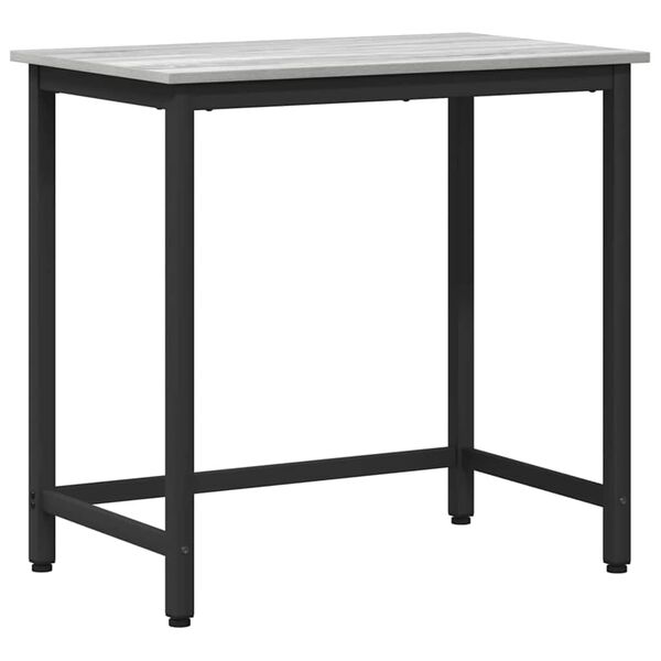vidaXL table Gris Sonoma 100 x 50 x 76,5 cm Bois d'ing&eacute;nierie et acier