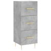 vidaXL Buffet haut Gris b&eacute;ton 34,5x34x180 cm Bois d'ing&eacute;nierie