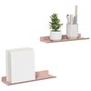 vidaXL &Eacute;tag&egrave;re flottante 2 pcs Rose 30 x 9 x 2,5 cm Acier