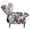 vidaXL Fauteuil inclinable de massage Motif à fleurs Tissu