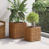 vidaXL Panier de Plante avec stockage 2 pcs Marron Rattan Lacak