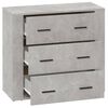 vidaXL Buffet Gris b&eacute;ton 80x33x70 cm Bois d'ing&eacute;nierie