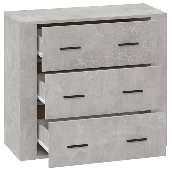 vidaXL Buffet Gris b&eacute;ton 80x33x70 cm Bois d'ing&eacute;nierie
