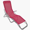vidaXL Chaises longues lot de 2 Cadre en acier et textil&egrave;ne Rouge
